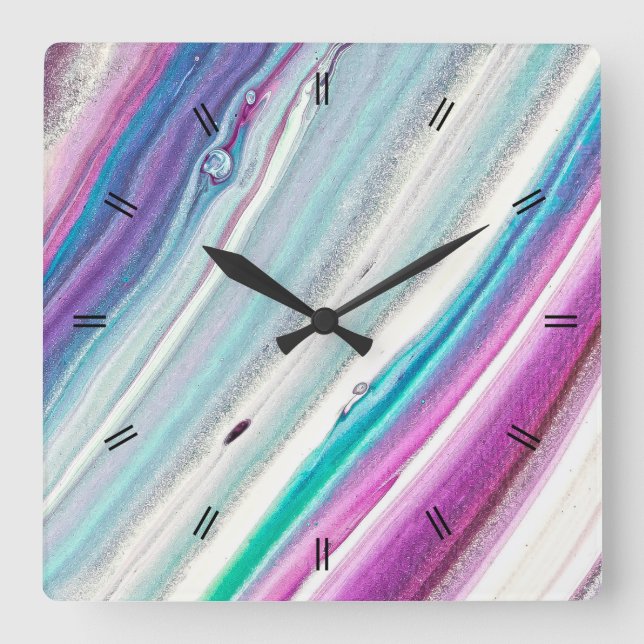 Vintage Rustic Land trädeskål Fyrkantig Klocka (Framsida)