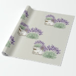Vintage Rustic Lavender Neutralt Presentpapper<br><div class="desc">Watercolor Rustic Vintage Lavender Neutralt Wrapping Papper.</div>