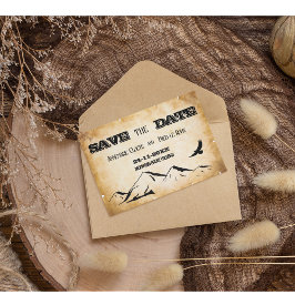 Vintage Rustic Mountain Flourish Parchment