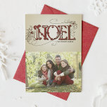 VINTAGE RUSTIC NOEL TYPOGRAPHY HELGDAG FOTO-KORT JULKORT<br><div class="desc">VINTAGE RUSTIC NOEL TYPOGRAPHY HELGDAG FOTO-KORT</div>