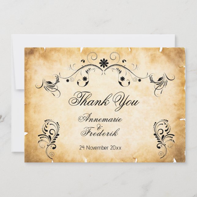 Vintage Rustic Parchment Papper (Framsida)