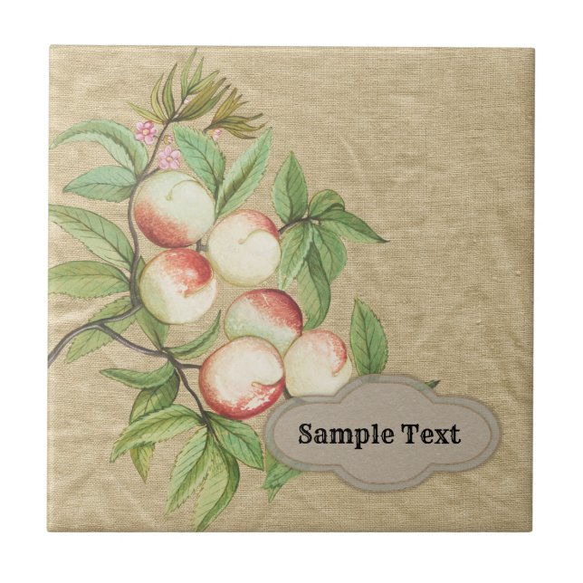 Vintage Rustic Peach Farmstand Kakelplatta (Framsidan)