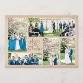 Vintage Rustic Photo Collage tackkort Tack Kort