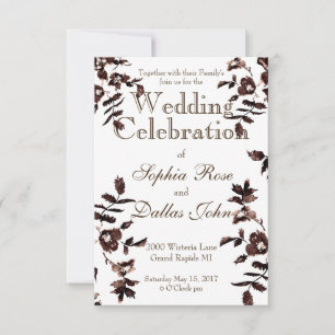 Vintage Rustic Ro Inbjudningar