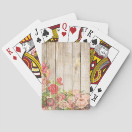 Vintage Rustic Romantic Ro Wood Casinokort