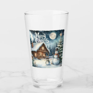 Vintage/Rustic/Snögubbe/jul Glaskopp