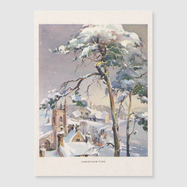 Vintage Rustic Snowy Winter Chistmas Village (Framsida)