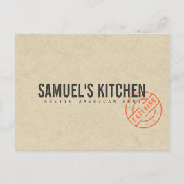 Vintage Rustic Stamped Logotyp Kraft-utseende Vykort