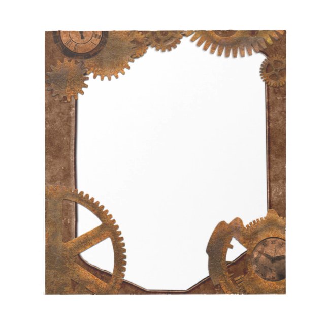 Vintage Rustic Steampunk Anteckningsblock (Framsida)