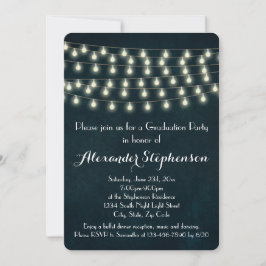 Vintage Rustic String Ljus Studentfest Inbjudningar