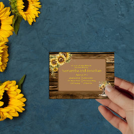 Vintage Rustic Sunwers Land Rehearsal Inbjudningar