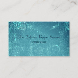 Vintage Rustic Teal Grönt Vignette Struktur Visitkort