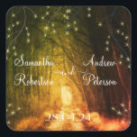 Vintage Rustic Träd Fyrkantigt Klistermärke<br><div class="desc">Vintage Rustic Träd</div>