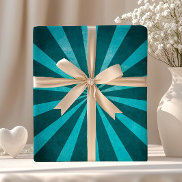Vintage Rustic Turcos Blue Starburst Mönster Presentpapper