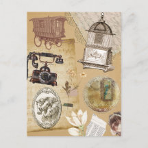 Vintage Rustic vycard Journal Stickers