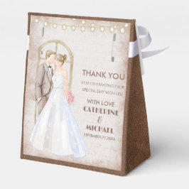 Vintage Rustic Watercolor Romantic String Ljus Presentaskar