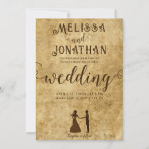 Vintage Rustik brunbrun bröllop Bride Groom