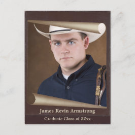 Vintage Rustik Fotolister Ram Minnesmärke Datum Meddelande Vykort