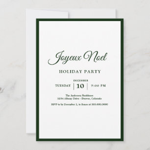 Vintage Rustik Fransk Joyeux Noel Inbjudningar