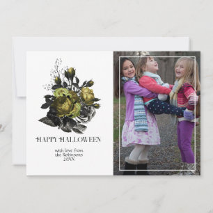 Vintage Rustik Halloween Skog Julkort