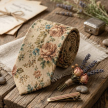 Vintage Rustik Höst Floral Naturlig Linne Textur