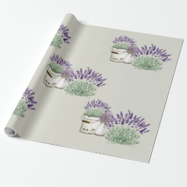 Vintage Rustik Lavendel Neutral  Presentpapper