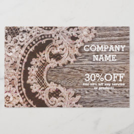 vintage rustik västlig landsbygd chic spets lada t flygblad