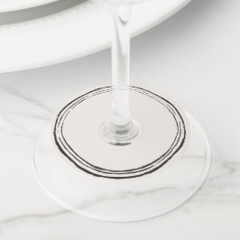 Vintage Rustika Bröllopsdop Vin Glas Etiketter