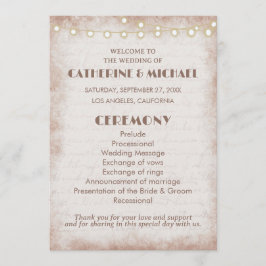 Vintage Rustika Ljustryck Romantiska Strängljus Program