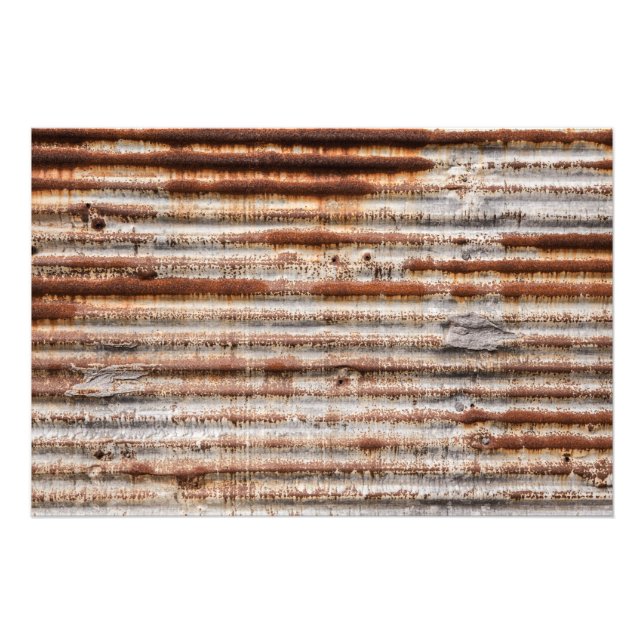 Vintage Rusty Metall Fototryck (Framsidan)