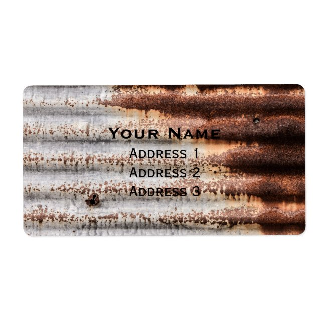 Vintage Rusty Metall Fraktsedel (Framsidan)