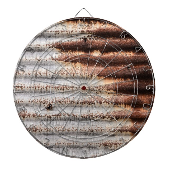 Vintage Rusty Metall Piltavla (Framsidan)