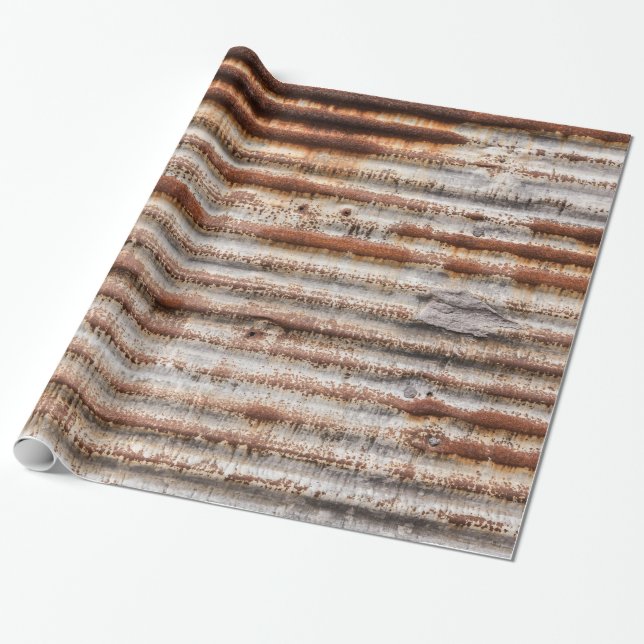 Vintage Rusty Metall Presentpapper (Utrullad)