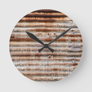 Vintage Rusty Metall Rund Klocka