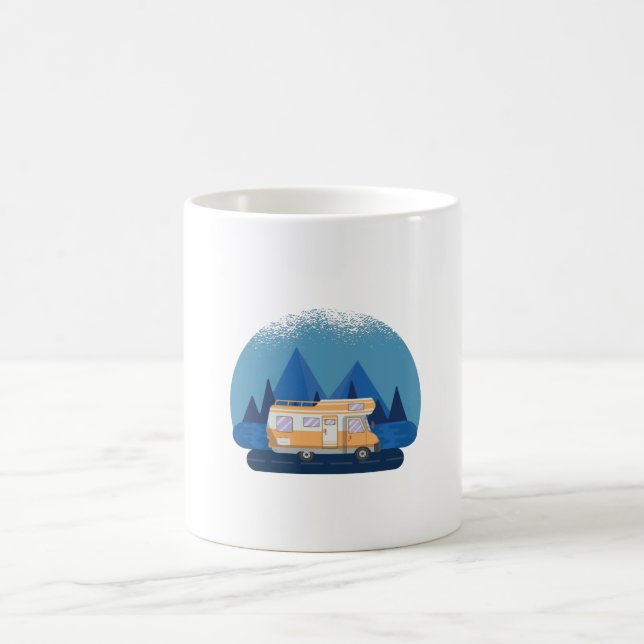 Vintage RV Camper Motorhem Kaffemugg (Center)