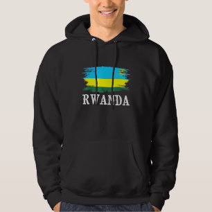 Vintage Rwanda Flagga I Kärlek Rwanda Hoodie