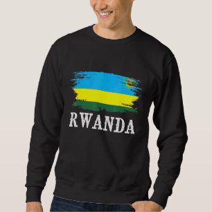 Vintage Rwanda Flagga I Kärlek Rwanda Lång Ärmad Tröja