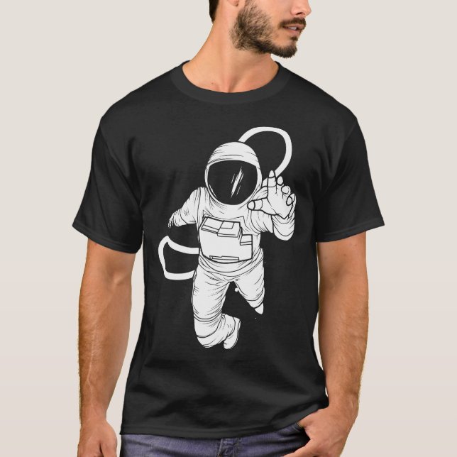 Vintage rymdastronaut t shirt (Framsida)