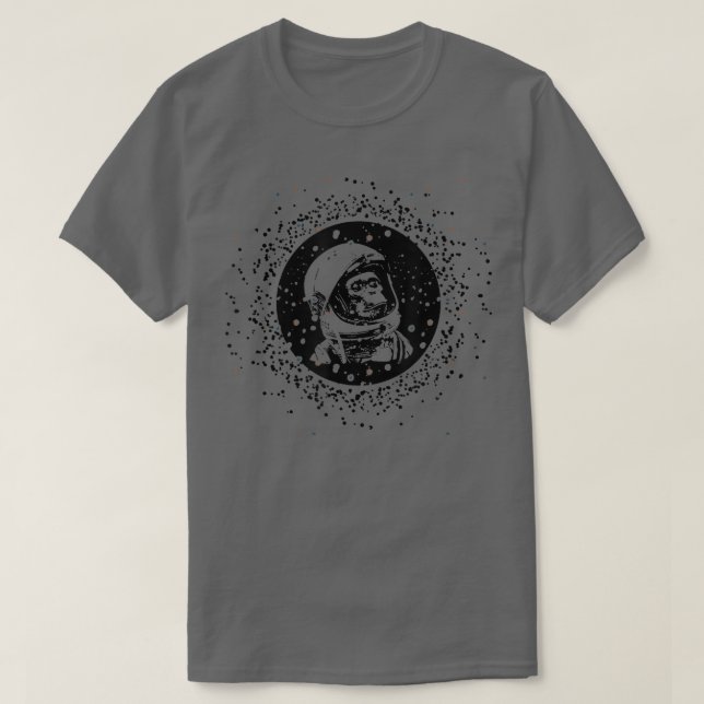 Vintage rymdfärdsastronaut, apa T-Shirt (Design framsida)