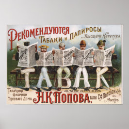 Vintage rysk annonsering Poster