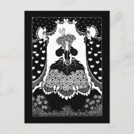 Vintage, ryska Art nouveau drottning och cupider Vykort