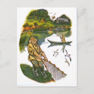 Vintage ryska illustrationer, Aesops tabell 8 Vykort