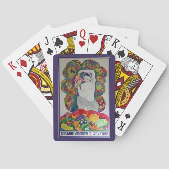 Vintage ryska Propaganda Sovjetkonst Sovjetunionen Casinokort (Baksidan)