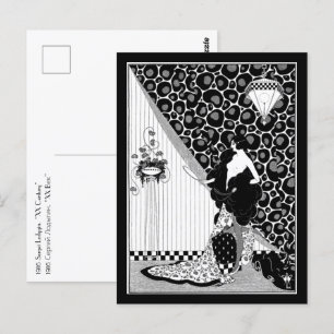 Vintage ryska skönhetsinriktningen Art nouveau Vykort