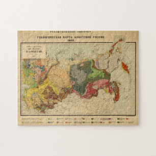 Vintage Rysslands geologiska Karta (1922) Pussel
