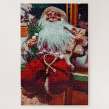 Vintage S:t Nikolaus med presenter | Julpussel