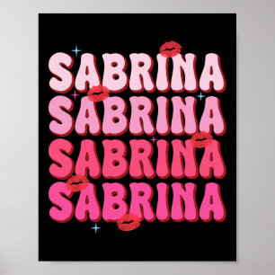 Vintage Sabrina Personlig Namn I Kärlek Sabrina G Poster