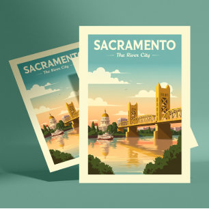 Vintage Sacramento Vykort