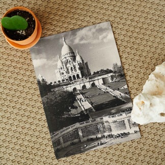 Vintage Sacré-Coeur de Montmartre i Paris Photo Vykort