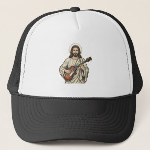 Vintage Sacred Gitarrist Gravering T-Shirt Design_ Keps
